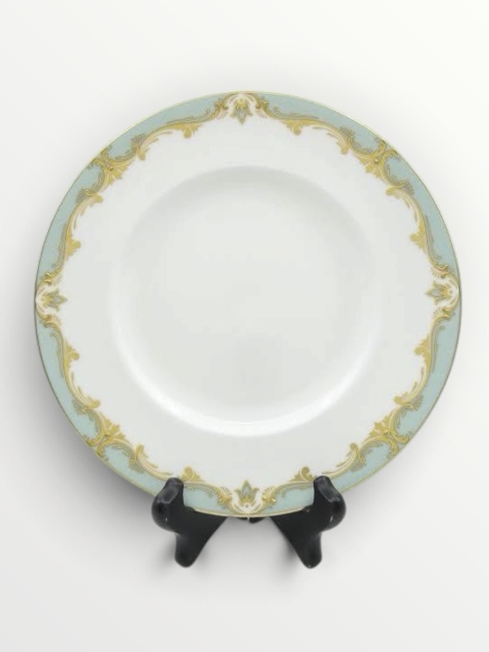 DEVONSHIRE by ROYAL WORCESTER Salad Plate 8" Mint Green Gold Scroll Vintage 1962